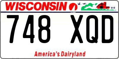 WI license plate 748XQD