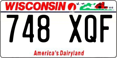 WI license plate 748XQF