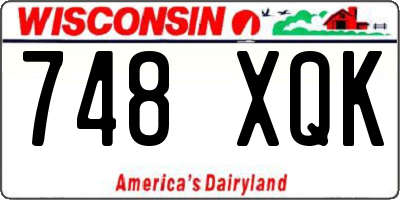 WI license plate 748XQK