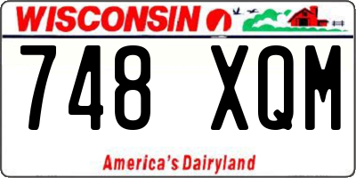 WI license plate 748XQM