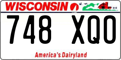 WI license plate 748XQO
