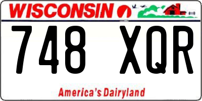 WI license plate 748XQR