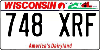 WI license plate 748XRF