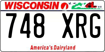 WI license plate 748XRG