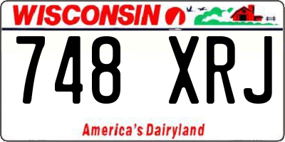 WI license plate 748XRJ