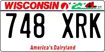 WI license plate 748XRK