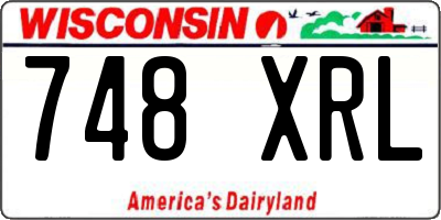 WI license plate 748XRL