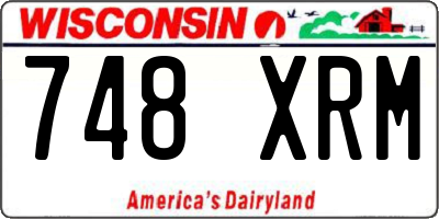 WI license plate 748XRM