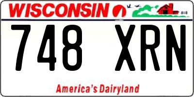 WI license plate 748XRN