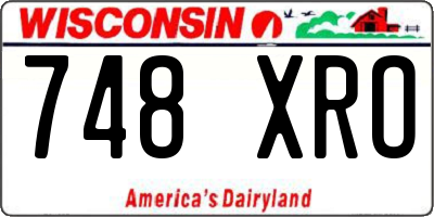 WI license plate 748XRO