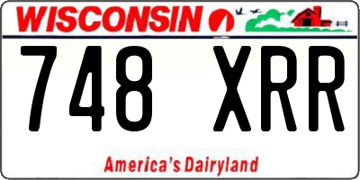 WI license plate 748XRR