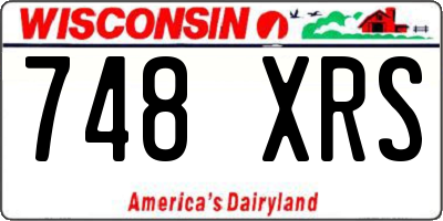 WI license plate 748XRS