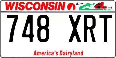 WI license plate 748XRT