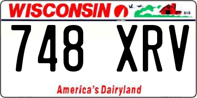 WI license plate 748XRV