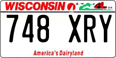 WI license plate 748XRY