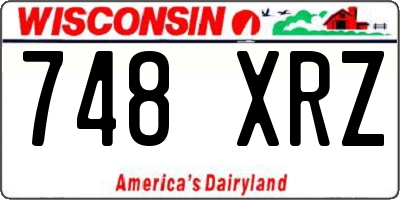 WI license plate 748XRZ