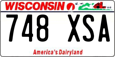 WI license plate 748XSA