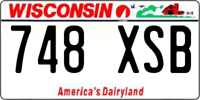 WI license plate 748XSB