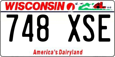 WI license plate 748XSE
