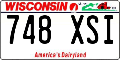 WI license plate 748XSI