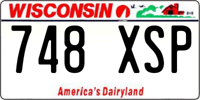 WI license plate 748XSP