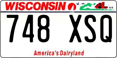 WI license plate 748XSQ
