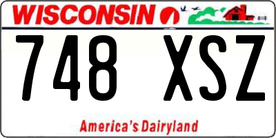 WI license plate 748XSZ