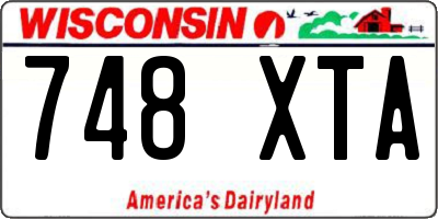 WI license plate 748XTA