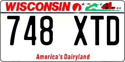 WI license plate 748XTD