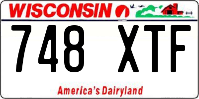 WI license plate 748XTF