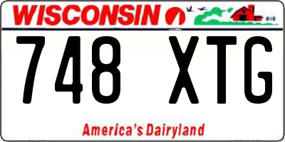WI license plate 748XTG