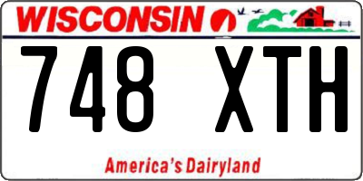 WI license plate 748XTH
