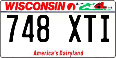 WI license plate 748XTI