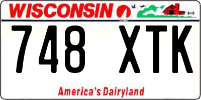 WI license plate 748XTK