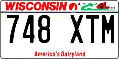 WI license plate 748XTM