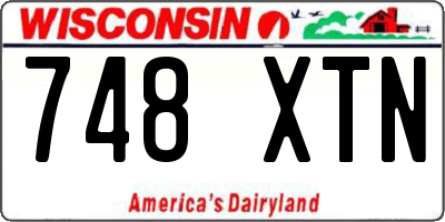 WI license plate 748XTN