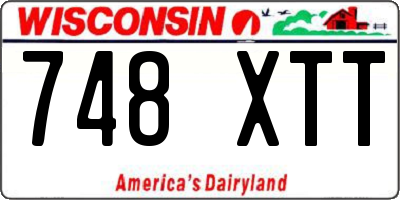 WI license plate 748XTT