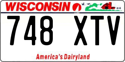 WI license plate 748XTV