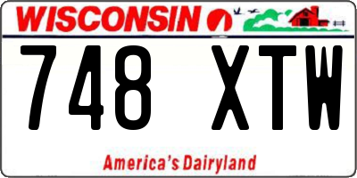 WI license plate 748XTW