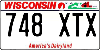 WI license plate 748XTX