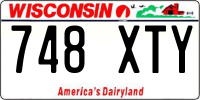 WI license plate 748XTY