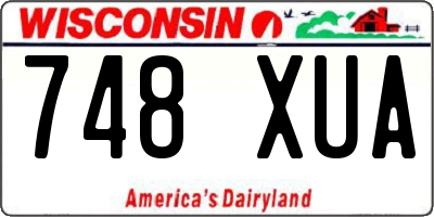 WI license plate 748XUA