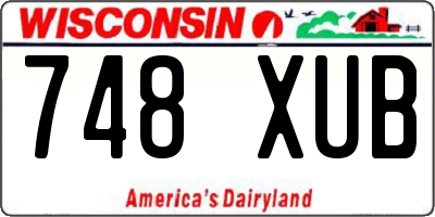 WI license plate 748XUB