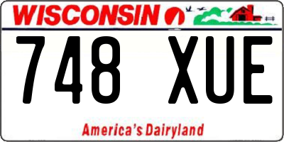 WI license plate 748XUE