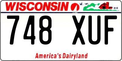 WI license plate 748XUF