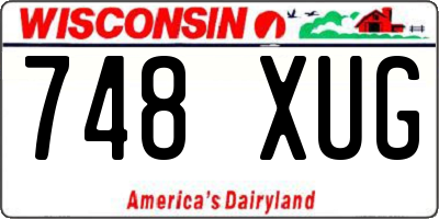 WI license plate 748XUG