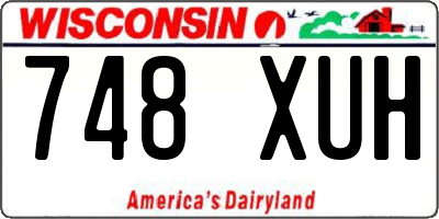 WI license plate 748XUH