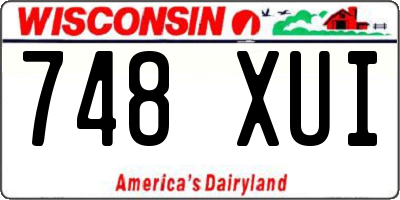 WI license plate 748XUI