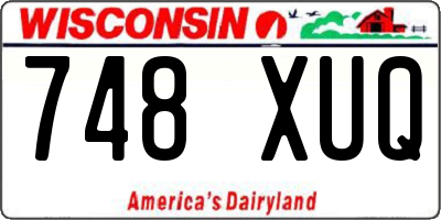WI license plate 748XUQ