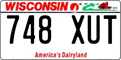 WI license plate 748XUT
